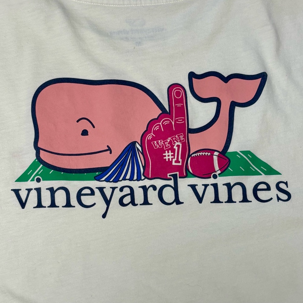 Vineyard Vines Cheer Football Long-sleeve T-Shirt Size Medium - Picture 3 of 9